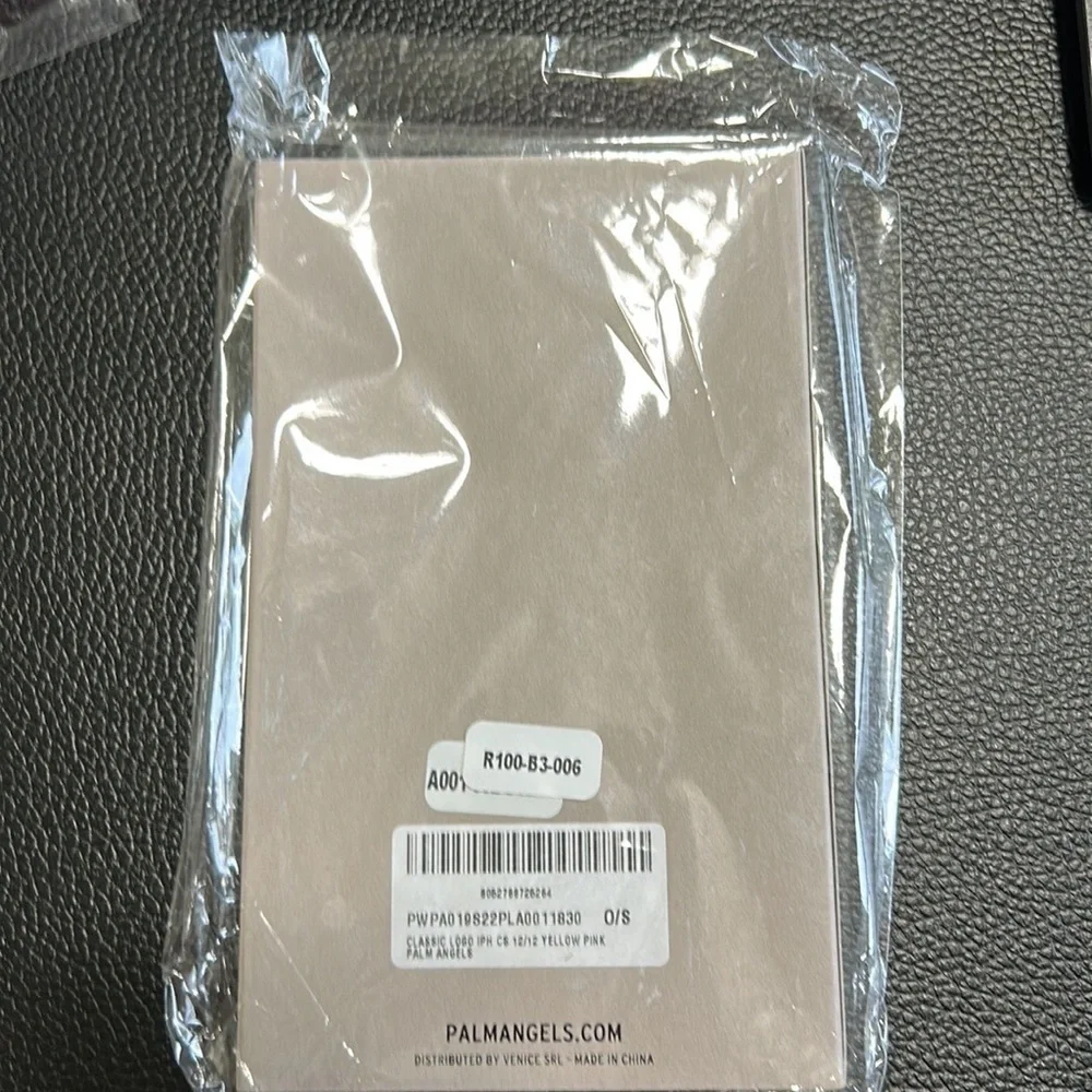 Palm Angels Classic Logo iPhone 12/12 Pro Case in Yellow and Pink NEW